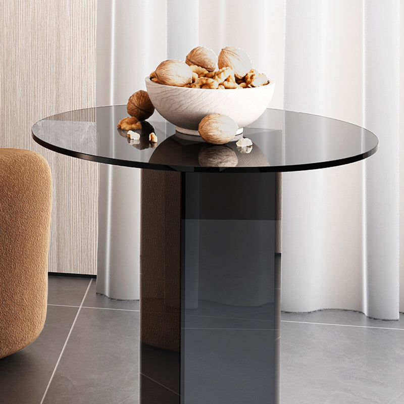 19" Wide Glam Side Table Clear Acrylic Pedestal Accent Side Table