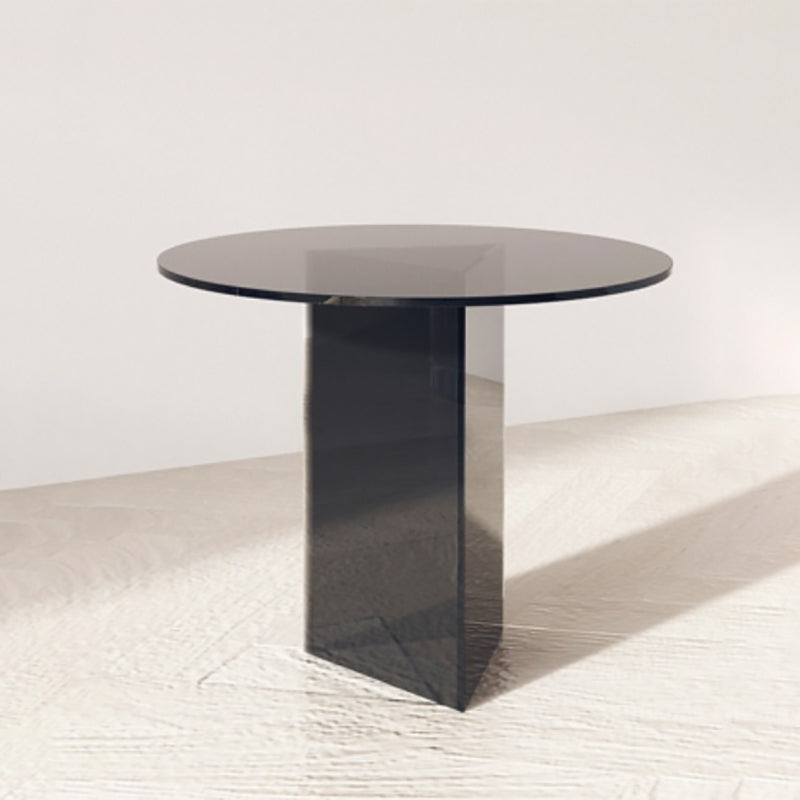 19" Wide Glam Side Table Clear Acrylic Pedestal Accent Side Table