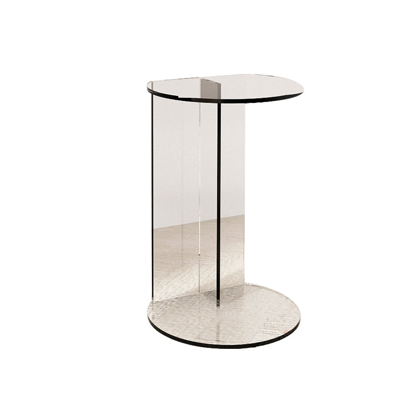 11" Wide Glam Side Table Sled Acrylic Clear Accent Side Table