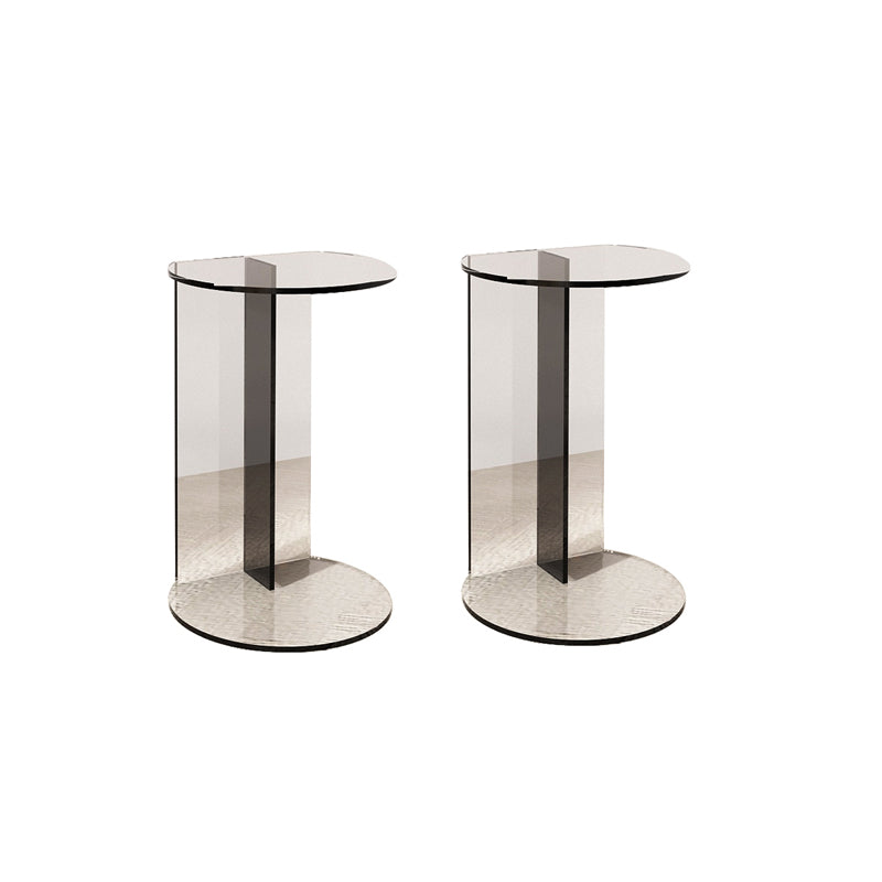 11" Wide Glam Side Table Sled Acrylic Clear Accent Side Table