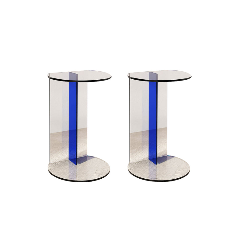 11" Wide Glam Side Table Sled Acrylic Clear Accent Side Table