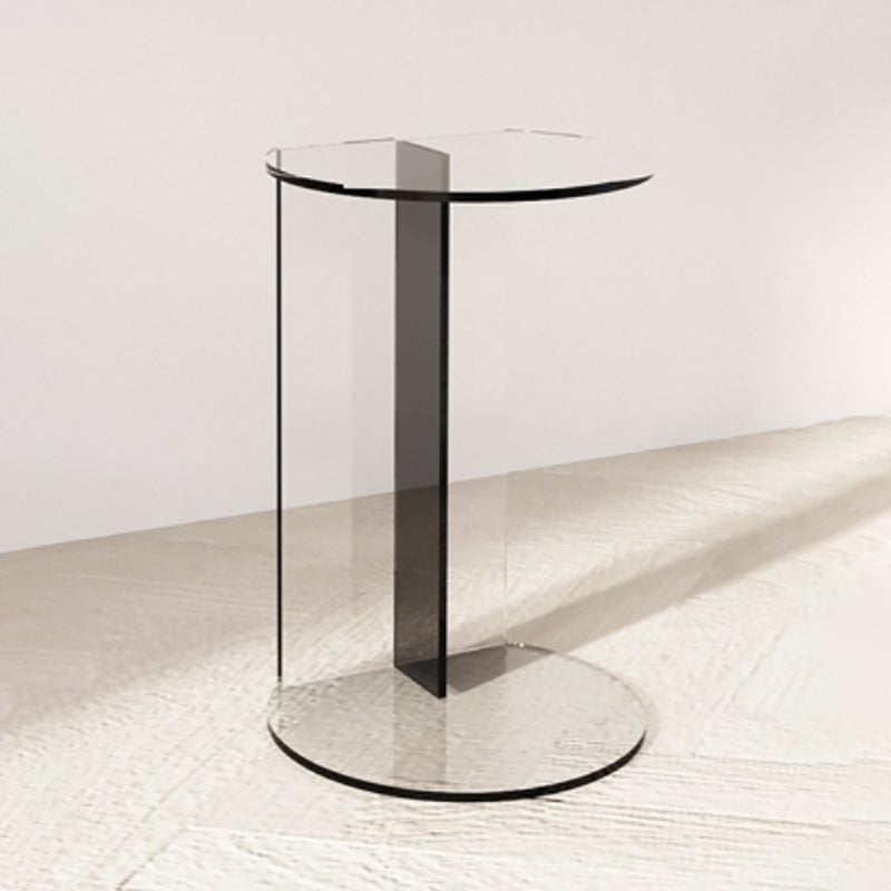 11" Wide Glam Side Table Sled Acrylic Clear Accent Side Table