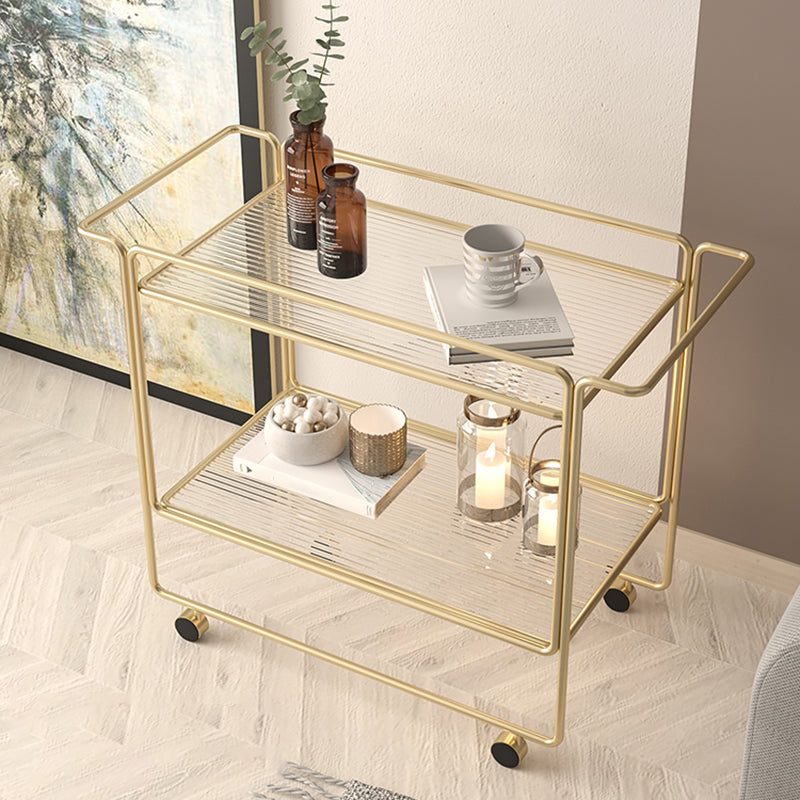 Modern Double Tier End Table Rectangular Corner Table with Storage