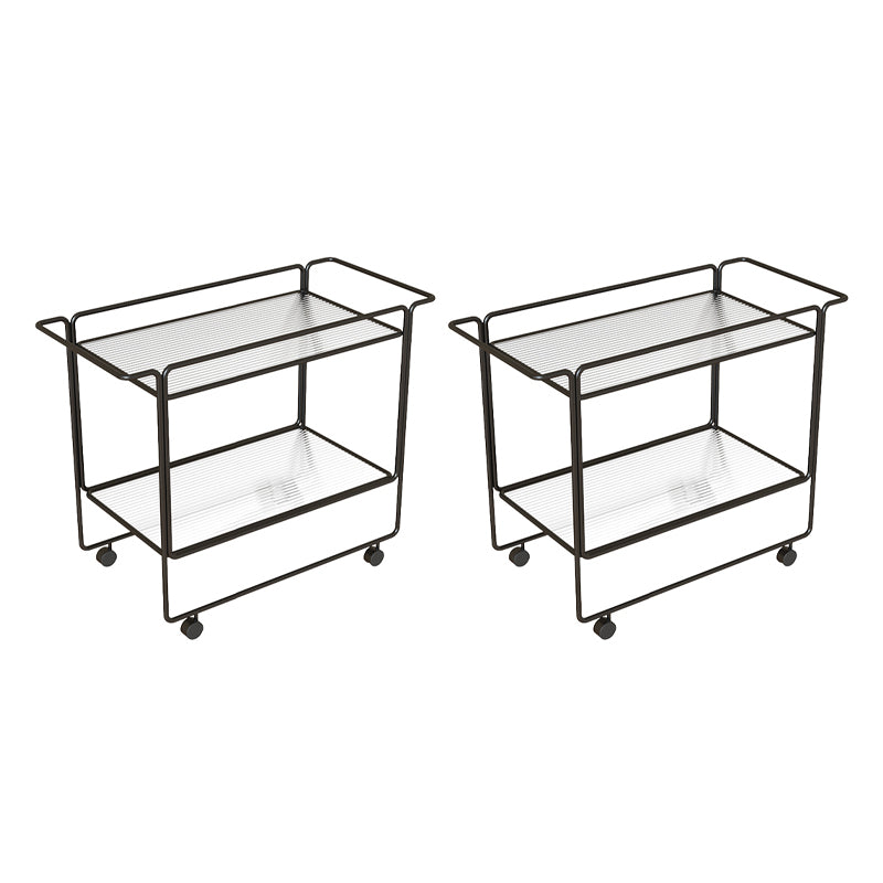 Modern Double Tier End Table Rectangular Corner Table with Storage