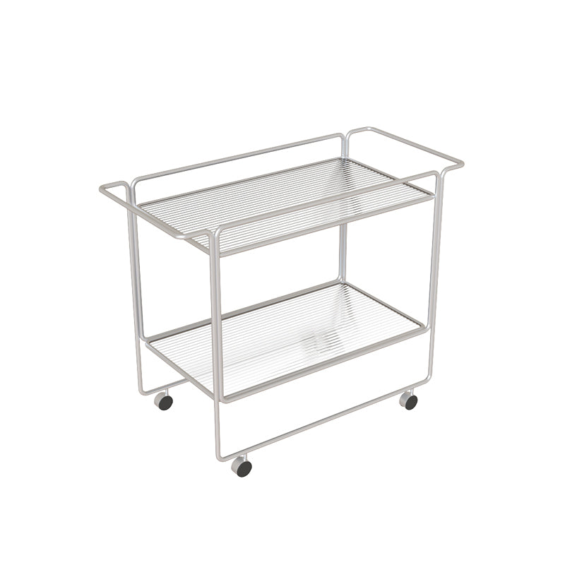 Modern Double Tier End Table Rectangular Corner Table with Storage