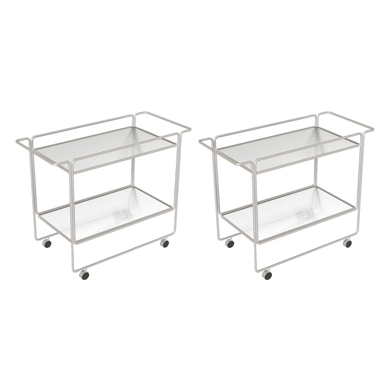 Modern Double Tier End Table Rectangular Corner Table with Storage