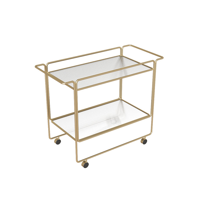 Modern Double Tier End Table Rectangular Corner Table with Storage