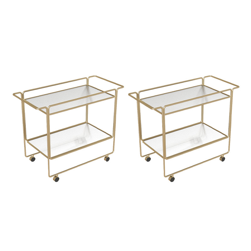 Modern Double Tier End Table Rectangular Corner Table with Storage