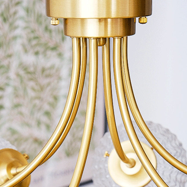 Ball Shape Glass Flush Mount Light Modern Style Multi Lights Ceiling Mount Light in Gold