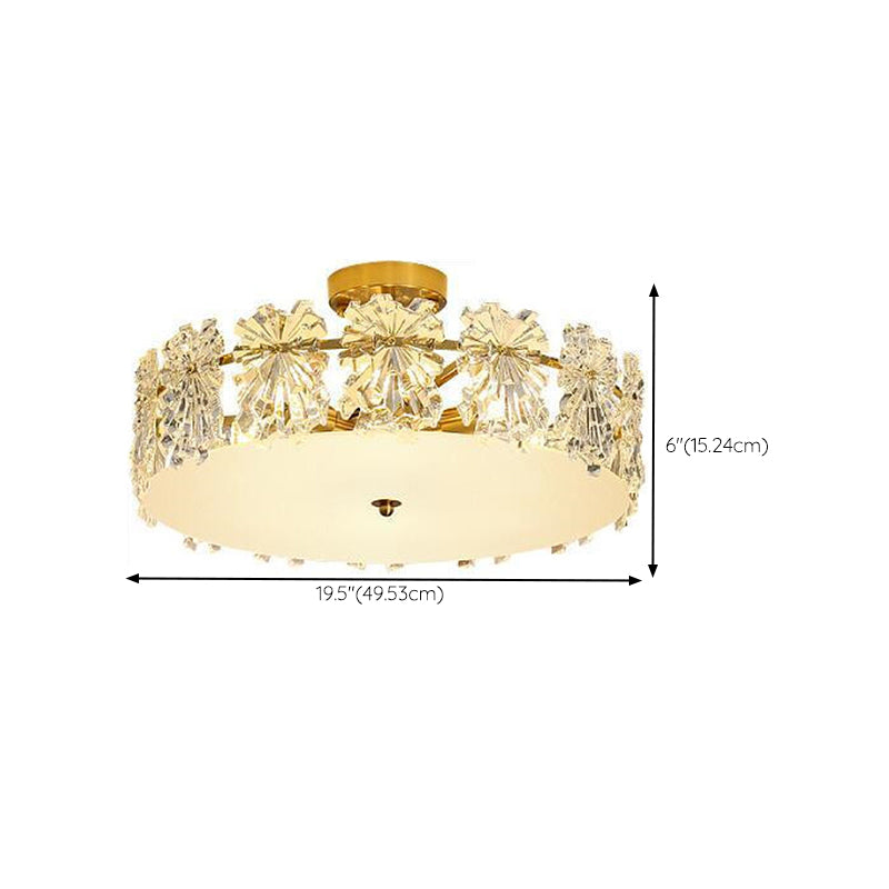 Nordic Ceiling Light Creative Glass Flush Mount Light Fixture for Bedroom