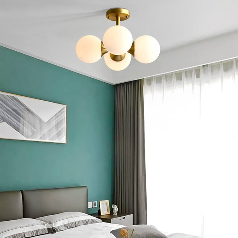 Nordic Style Golden Ceiling Lamp Ball Shape Ceiling Light for Living Room