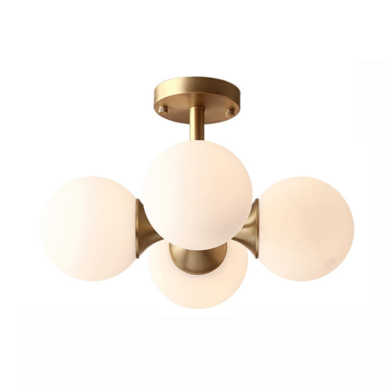 Nordic Style Golden Ceiling Lamp Ball Shape Ceiling Light for Living Room