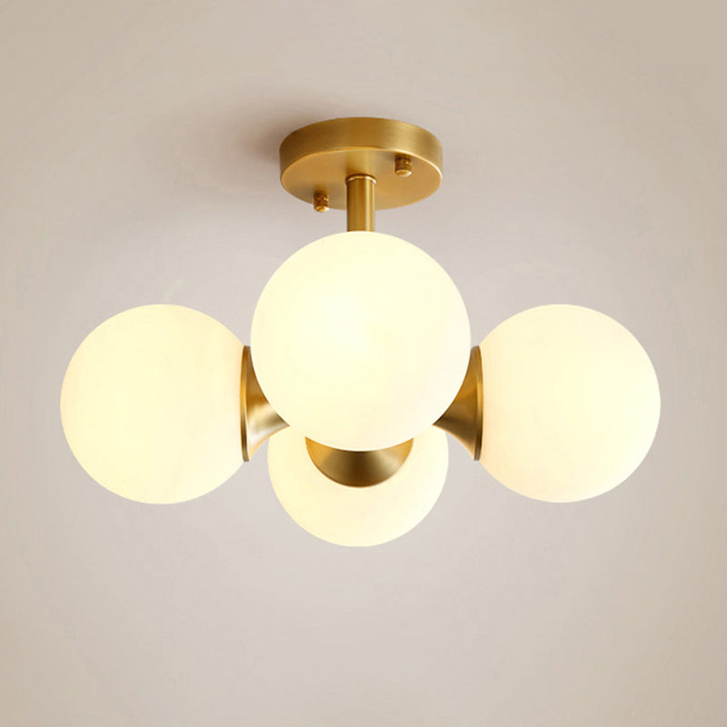 Nordic Style Golden Ceiling Lamp Ball Shape Ceiling Light for Living Room