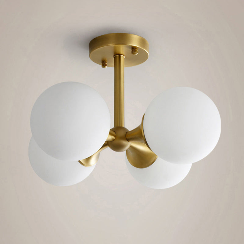 Nordic Style Golden Ceiling Lamp Ball Shape Ceiling Light for Living Room