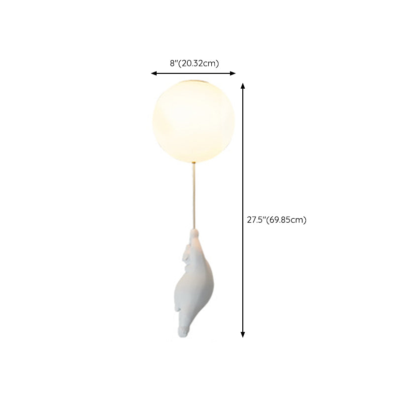 Modern Style Ceiling Lamp Creative Bear Flush Mount Light Fixture