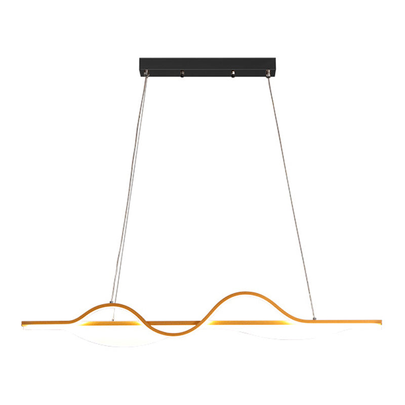 Contemporary LED Ceiling Light Golden/Black Kitchen Island Lighting for Foyer