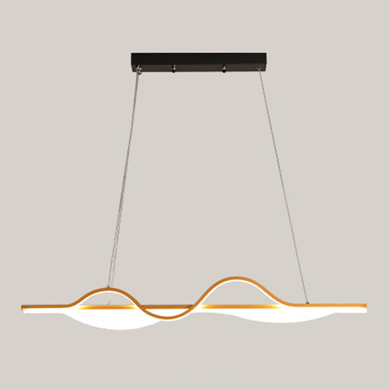 Contemporary LED Ceiling Light Golden/Black Kitchen Island Lighting for Foyer