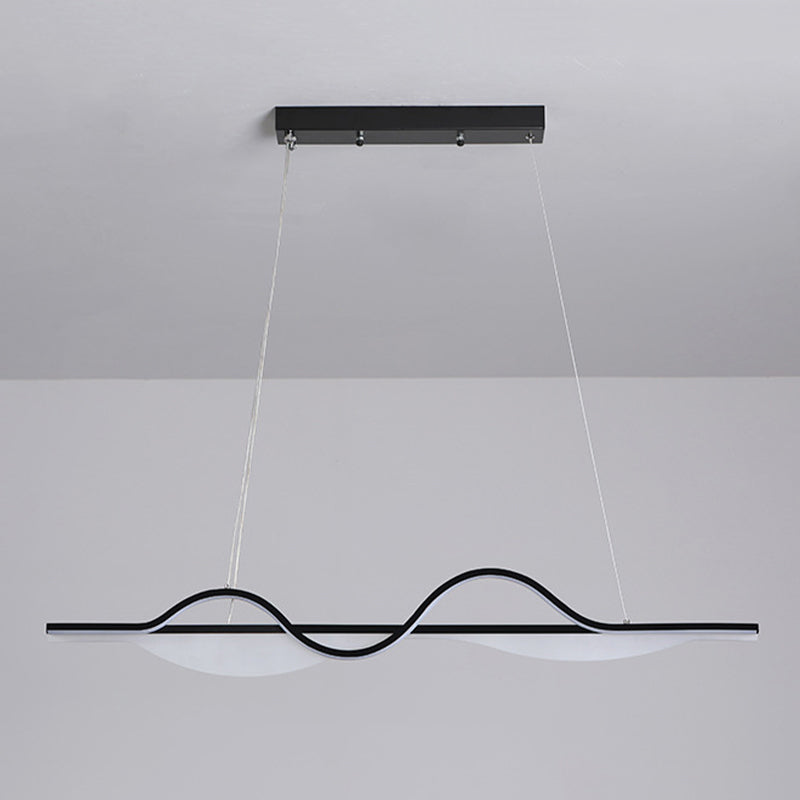 Contemporary LED Ceiling Light Golden/Black Kitchen Island Lighting for Foyer