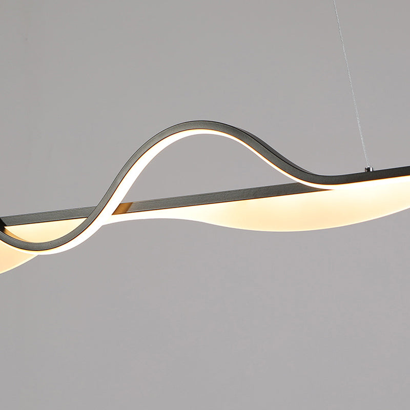 Contemporary LED Ceiling Light Golden/Black Kitchen Island Lighting for Foyer