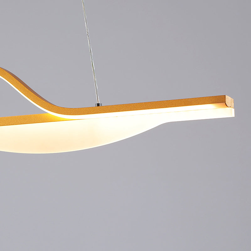 Contemporary LED Ceiling Light Golden/Black Kitchen Island Lighting for Foyer