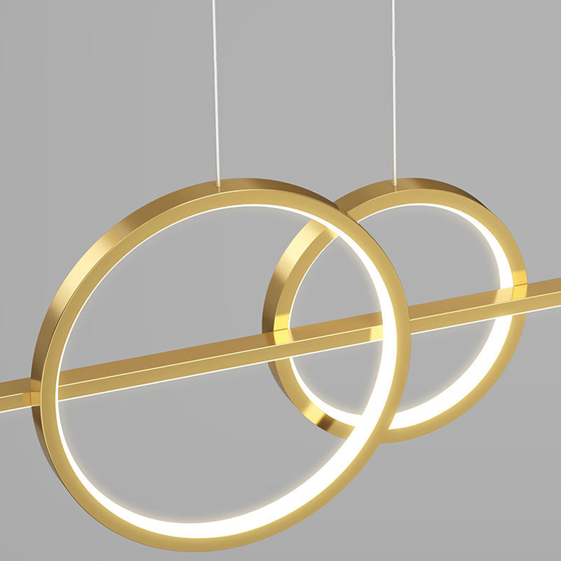 4-Lights Modern Island Pendants Metal Pendant Lights for Dining Room