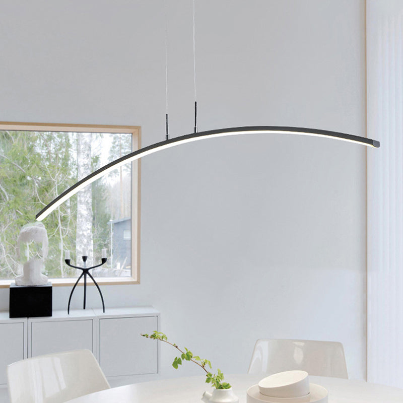 Modern Kitchen Island Lighting Black/White LED Ceiling Light for Foyer