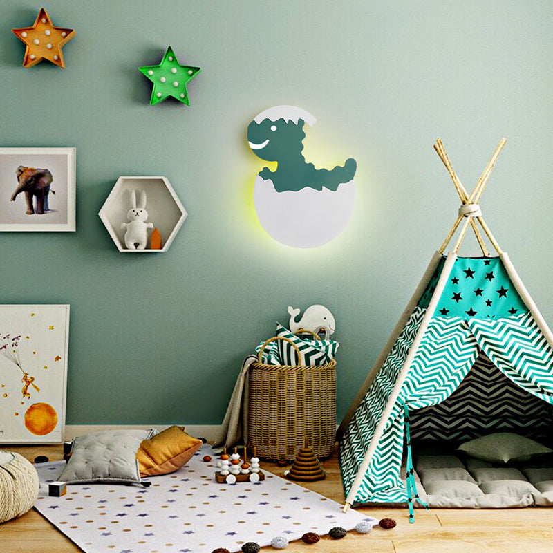 Single Green/Yellow Modernism Wall Mounted Sconce Statement LED Wall Light