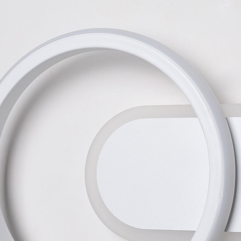 Single White Modernism Wall Mounted Sconce LED Statement Wall Light