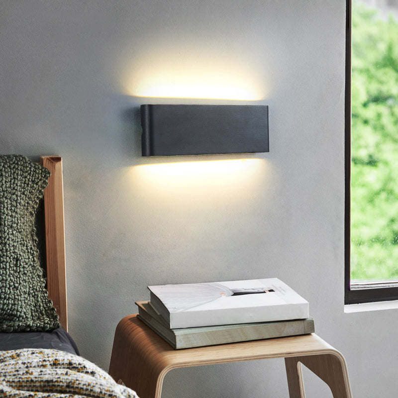 LED Metal Modern Wall Sconce Rectangle Shape Wall Light with Acrylic Shade for Courtyard