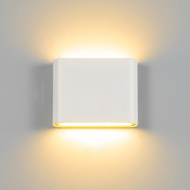 LED Metal Modern Wall Sconce Rectangle Shape Wall Light with Acrylic Shade for Courtyard