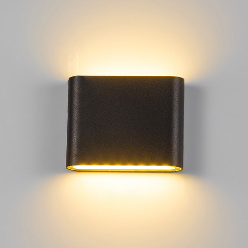 LED Metal Modern Wall Sconce Rectangle Shape Wall Light with Acrylic Shade for Courtyard