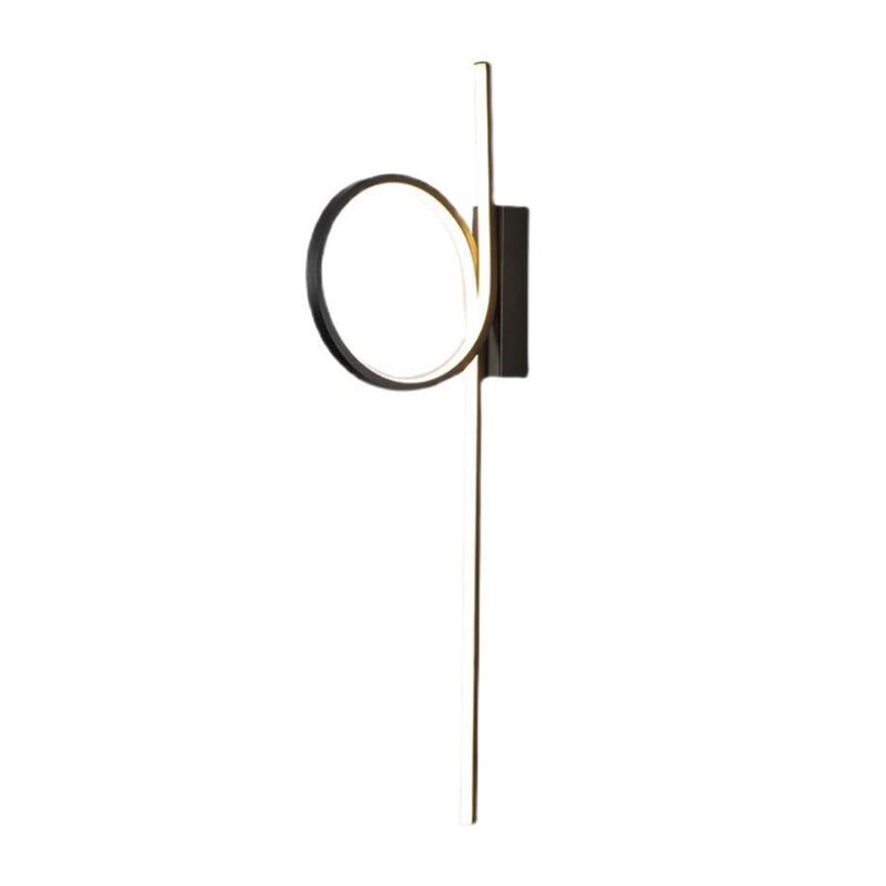 Single White/Black Contemporary Wall Mounted Sconce LED Wall Light
