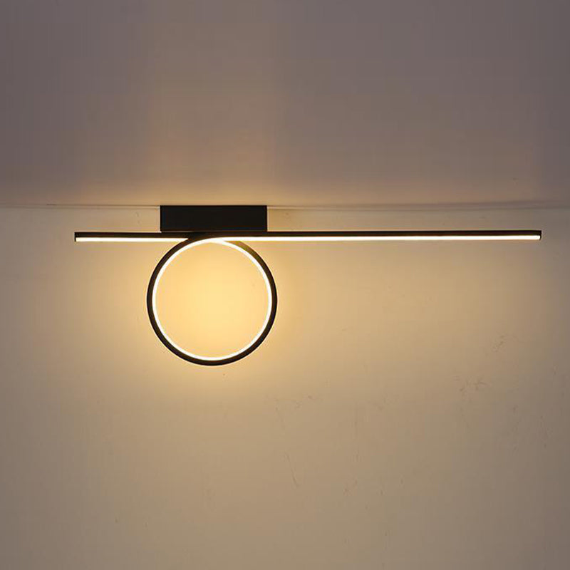 Single White/Black Contemporary Wall Mounted Sconce LED Wall Light