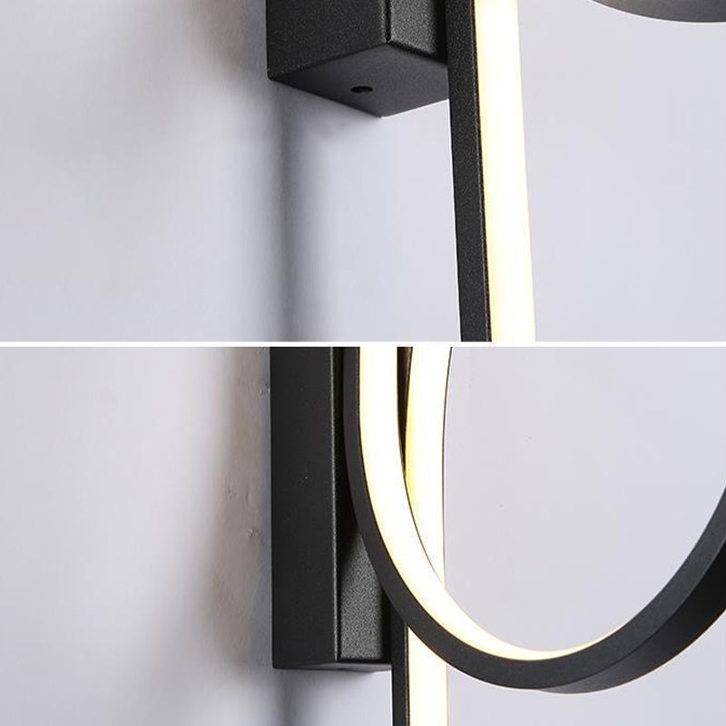 Single White/Black Contemporary Wall Mounted Sconce LED Wall Light