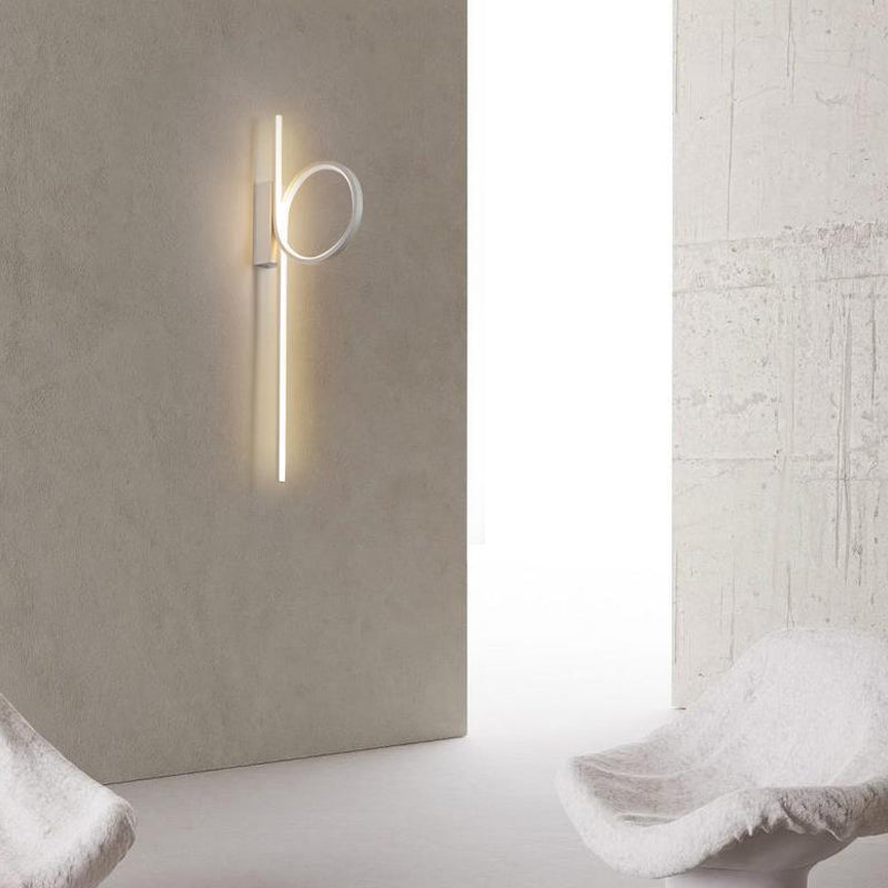 Single White/Black Contemporary Wall Mounted Sconce LED Wall Light