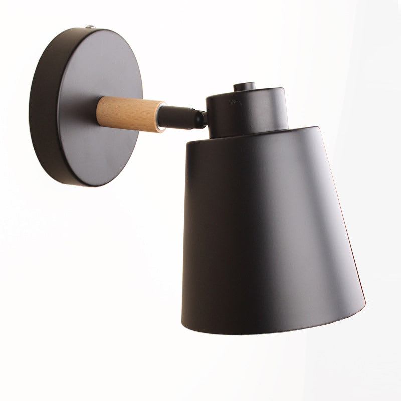 White/Black Single Contemporary Wall Mounted Sconce Metal Wall Light