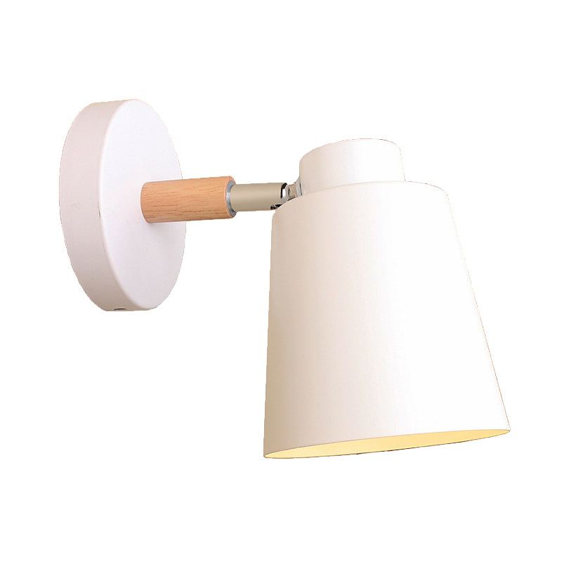 White/Black Single Contemporary Wall Mounted Sconce Metal Wall Light