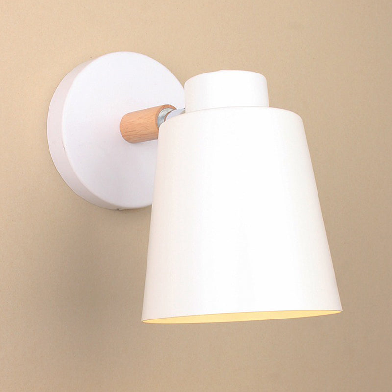 White/Black Single Contemporary Wall Mounted Sconce Metal Wall Light