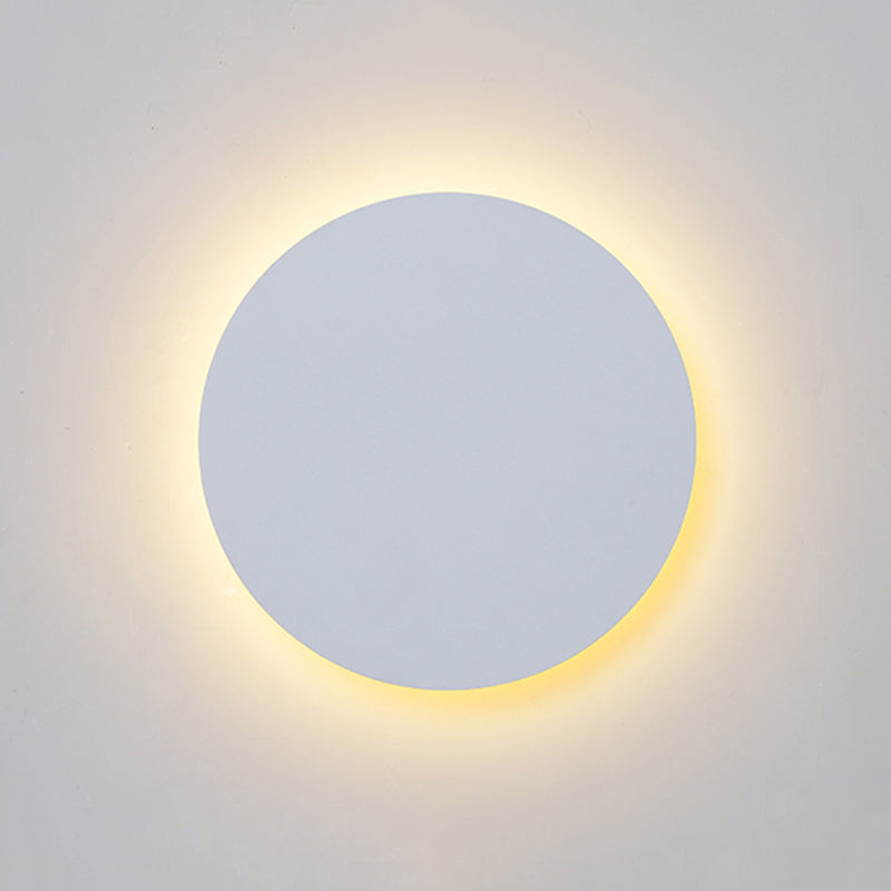 LED Metal Modern Wall Sconce Circular Shape Wall Light with Acrylic Shade for Bedroom
