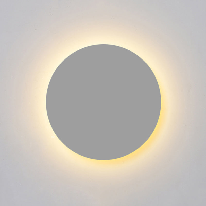 LED Metal Modern Wall Sconce Circular Shape Wall Light with Acrylic Shade for Bedroom