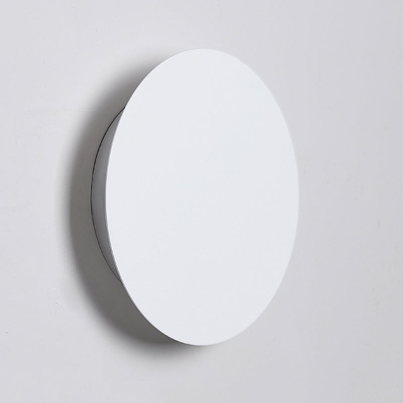 LED Metal Modern Wall Sconce Circular Shape Wall Light with Acrylic Shade for Bedroom