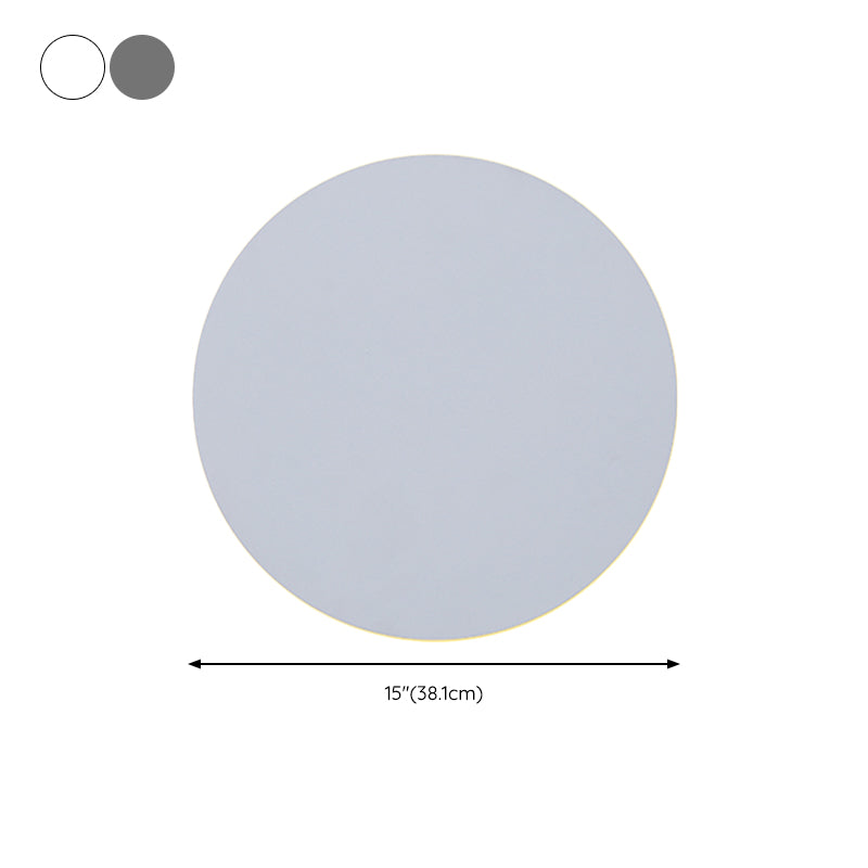 LED Metal Modern Wall Sconce Circular Shape Wall Light with Acrylic Shade for Bedroom