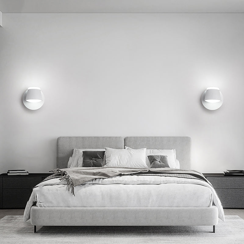 LED Modern Metal Wall Sconce Cone Shape Wall Light with Acrylic Shade for Bedroom