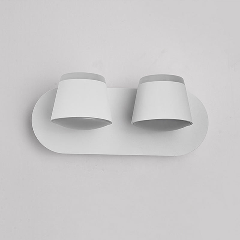 LED Modern Metal Wall Sconce Cone Shape Wall Light with Acrylic Shade for Bedroom