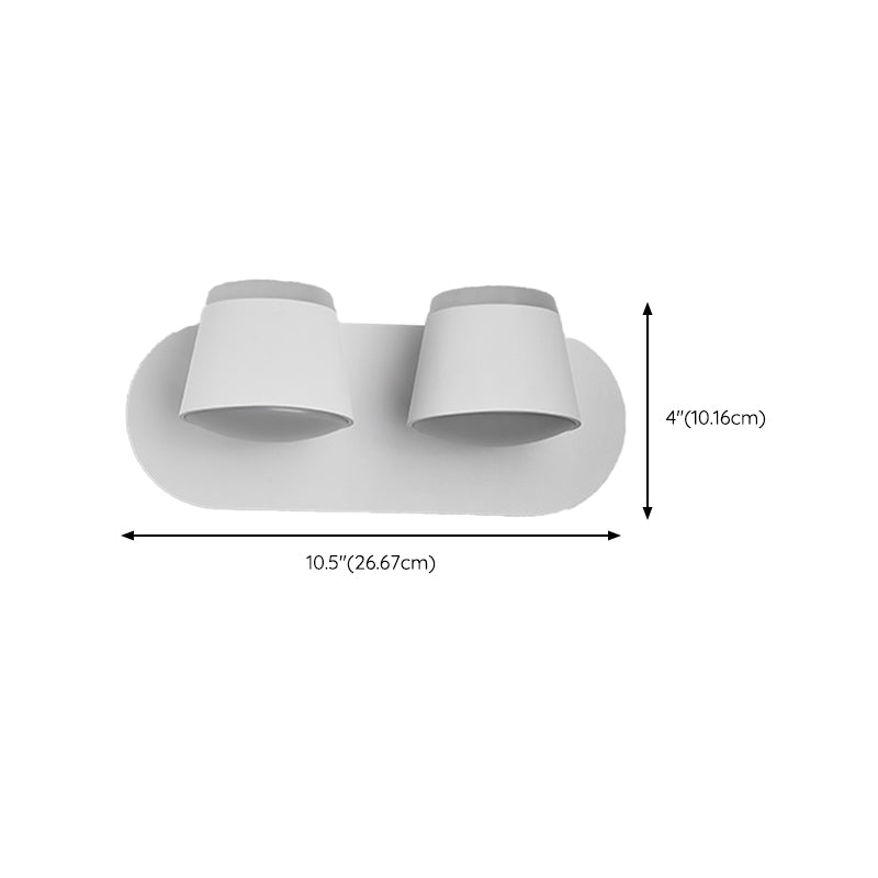 LED Modern Metal Wall Sconce Cone Shape Wall Light with Acrylic Shade for Bedroom