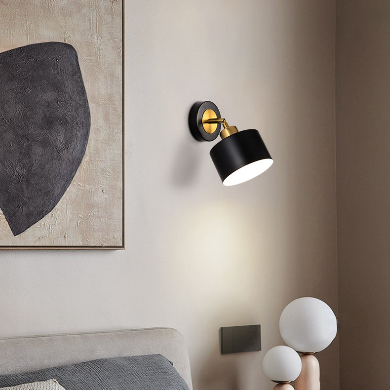 Modern Simple Rotatable Wall Light Cylinder Shape Wall Lamp for Living Room