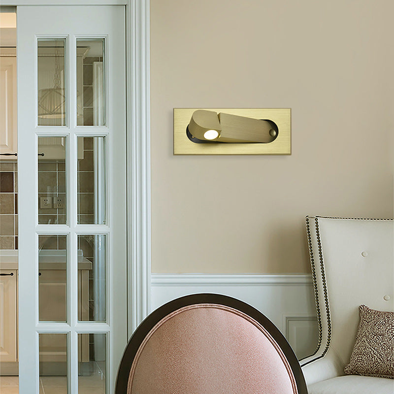 Modernism Single Wall Mounted Sconce Metal Wall Light with Hole 3'