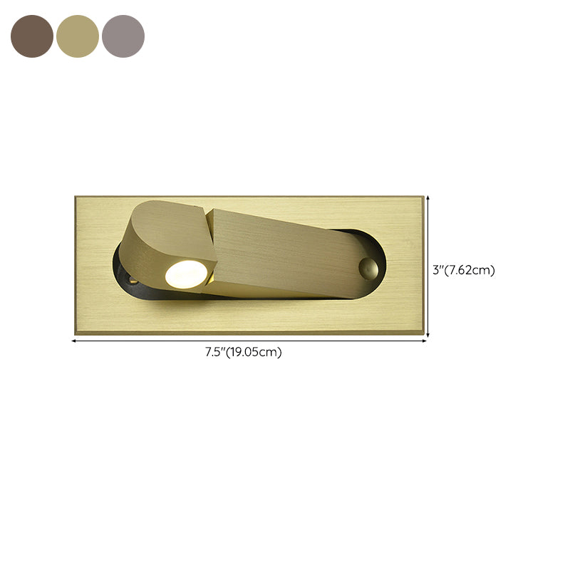 Modernism Single Wall Mounted Sconce Metal Wall Light with Hole 3'
