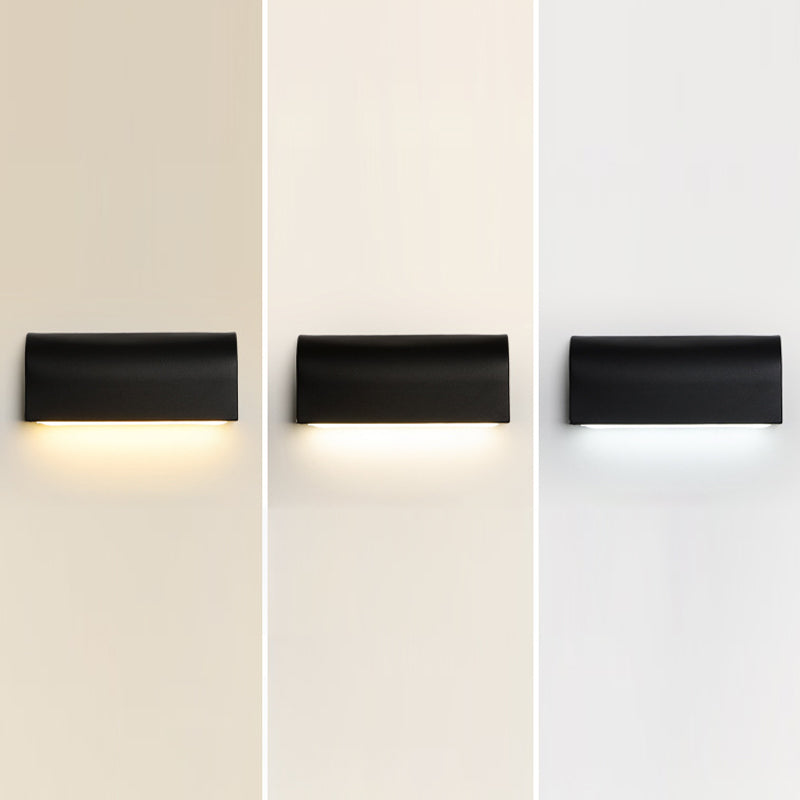Single Modern Black/White Wall Mounted Sconce Metal LED Wall Light