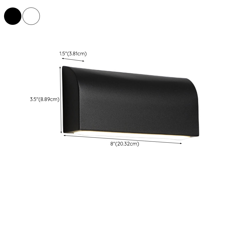 Single Modern Black/White Wall Mounted Sconce Metal LED Wall Light